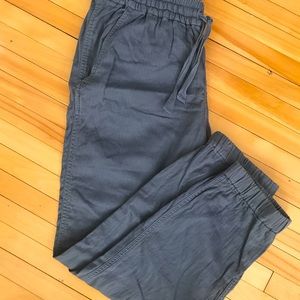 J.Crew Point Sur gray cotton drawstring casual pants.
